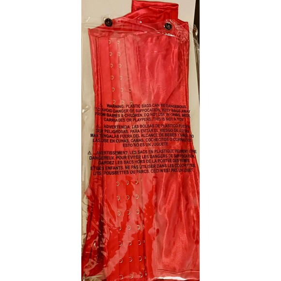 SEXY Valentine/Devil Red Satin Corset/Bustier M/L Cosplay Costum Halloween - Picture 6 of 6